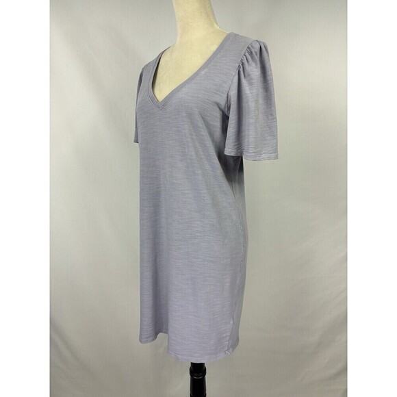 Nation LTD Mallory Flutter Sleeve T-Shirt Dress Light Purple Medium V-neck - Picture 12 of 12